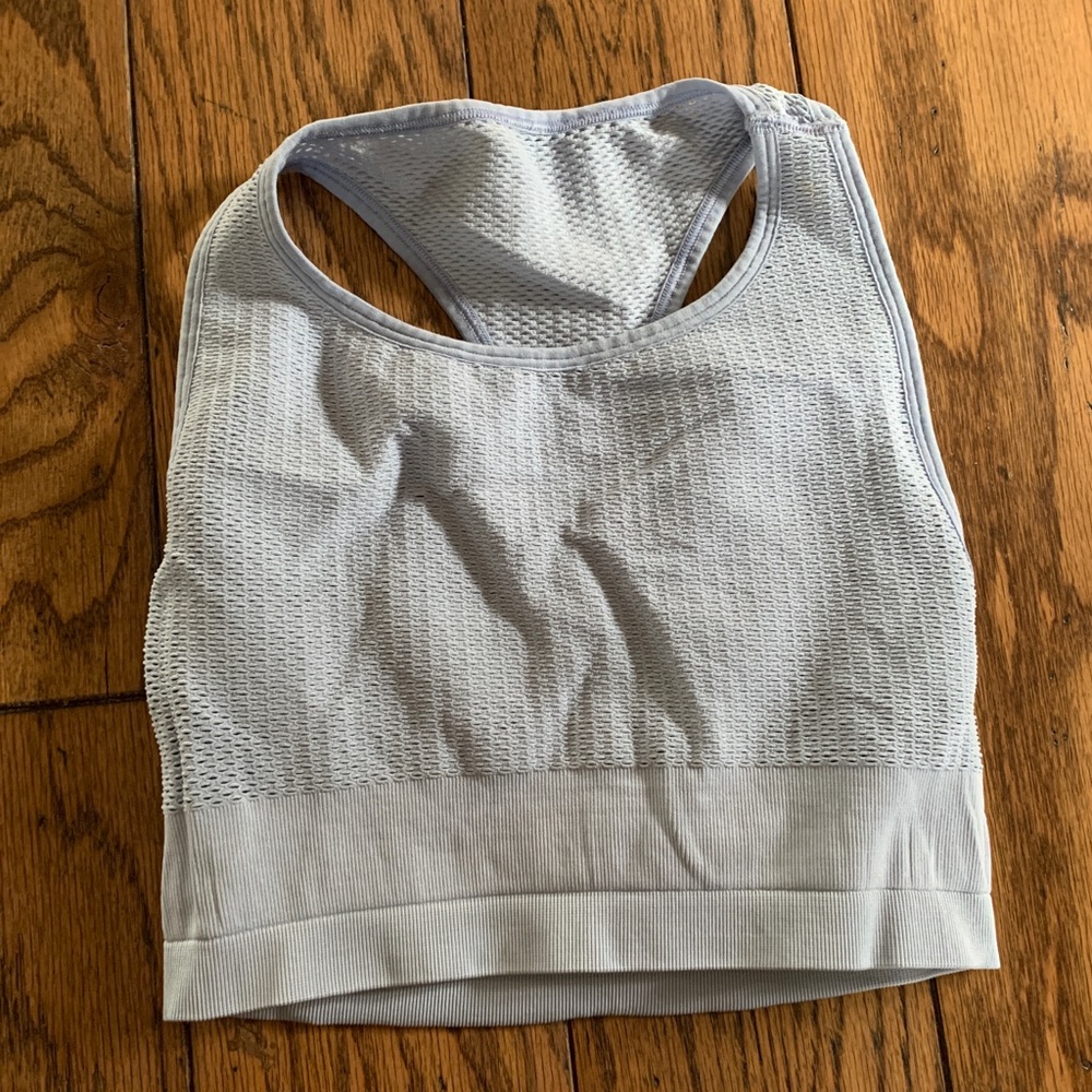 Alo Yoga Power Crop, Light Blue- Small